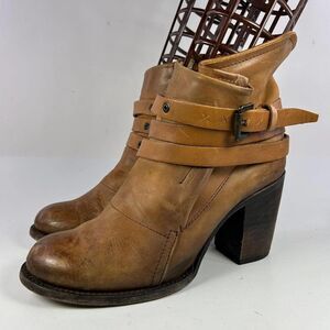 FREEBIRD by Steven Blaze Zip Harness Boot US 10 Buckle Cowboy Western Ankle Boot